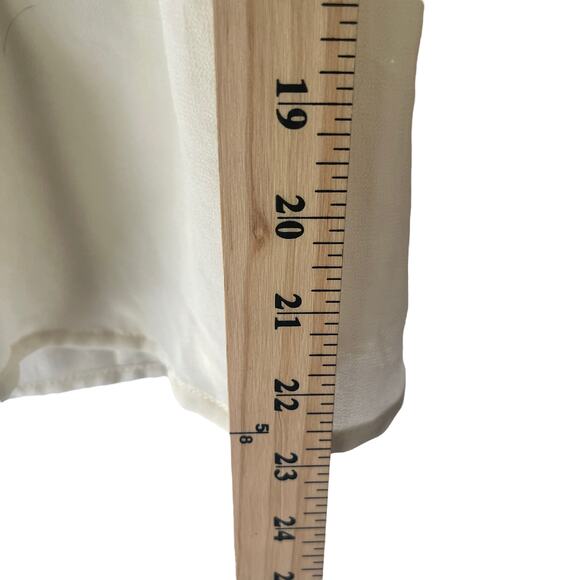 Zara Frf Collection Small Cream Ruffle‎ Coquette Semi Sheer Babydoll Top Cottage - Picture 9 of 9